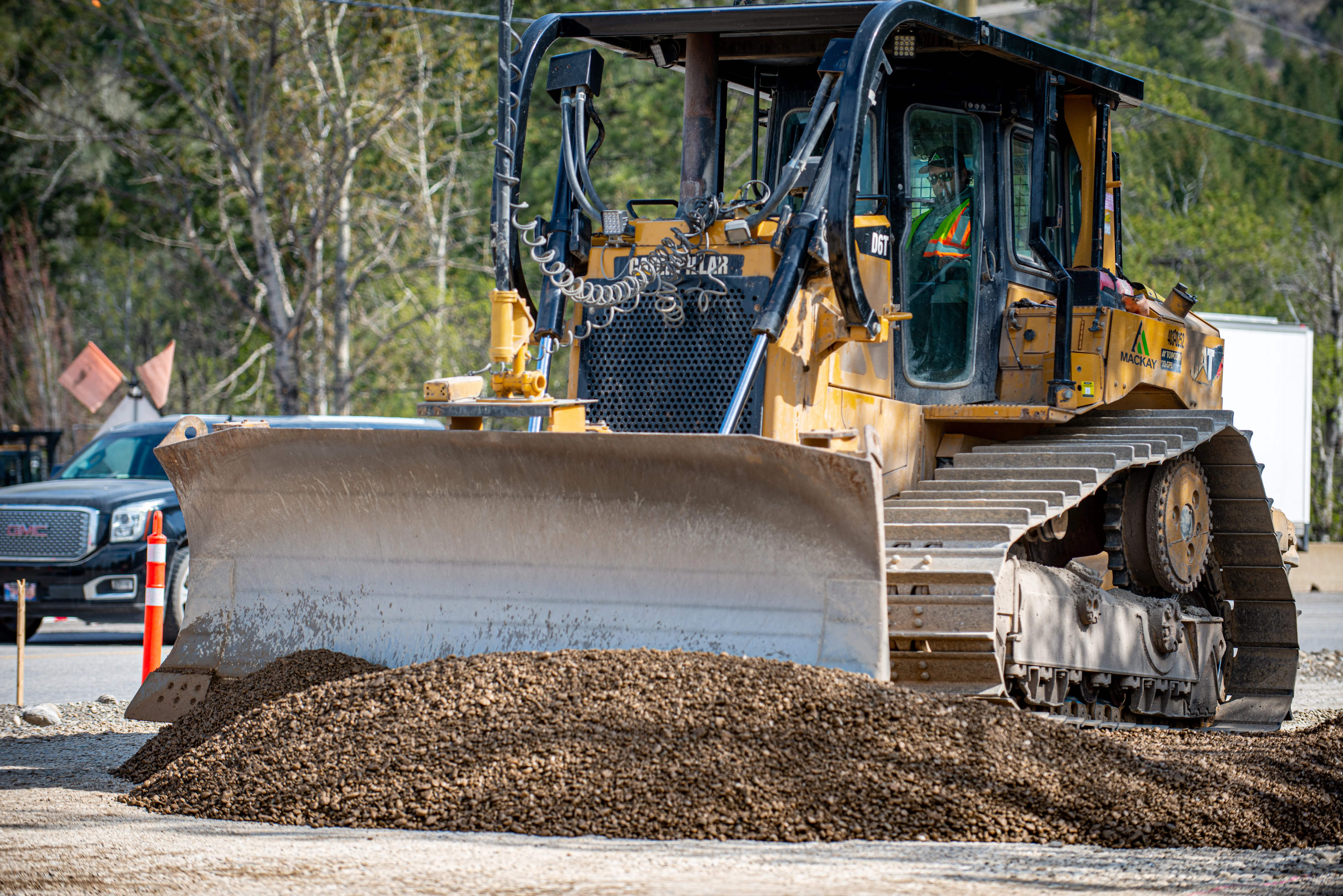 Bridge construction underway at the Elko Overhead on Highway 3